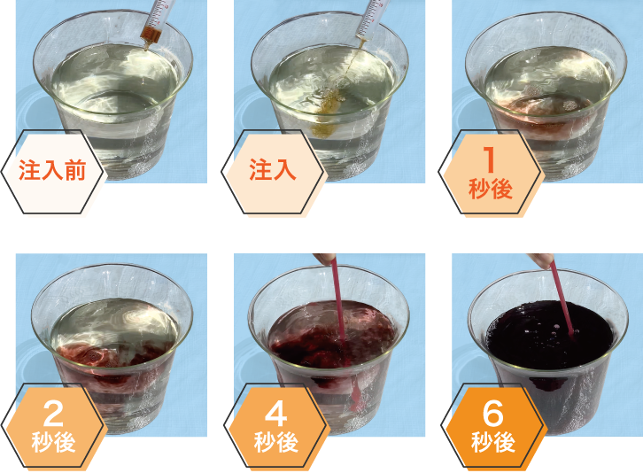 e-ポリポリ酸注入後の変化|注入前〜6秒後